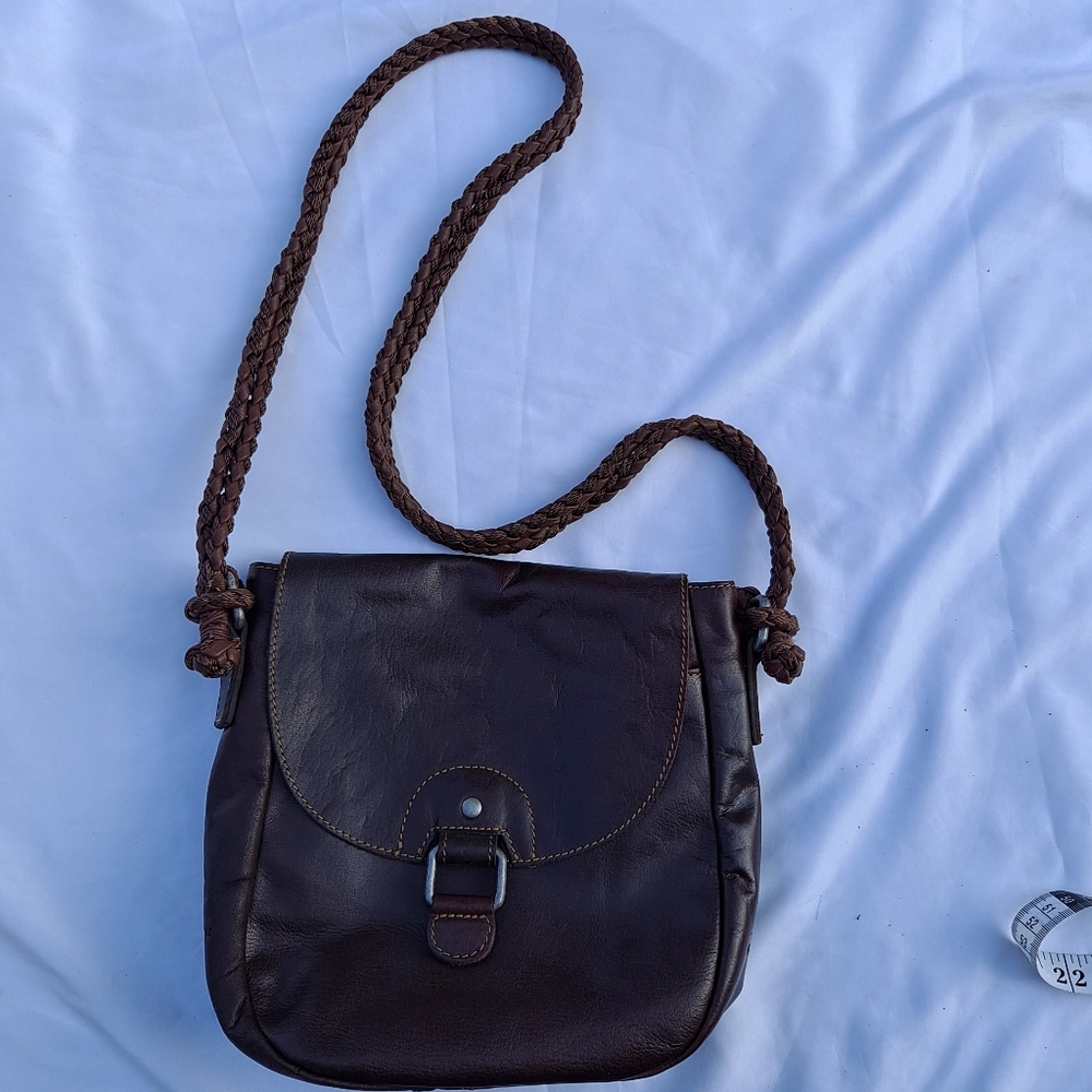 Jack George Voyager Brown Genuine Leather Crossbody purse